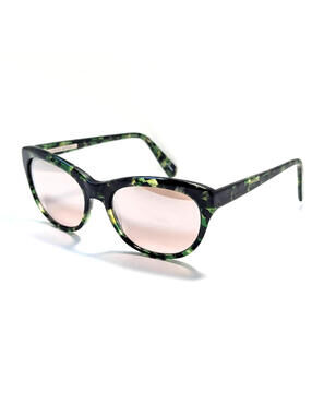 Badgley Mischka Jocelyne Cat Eye Sunglasses Tortoise Emerald Size: 54-18-135
